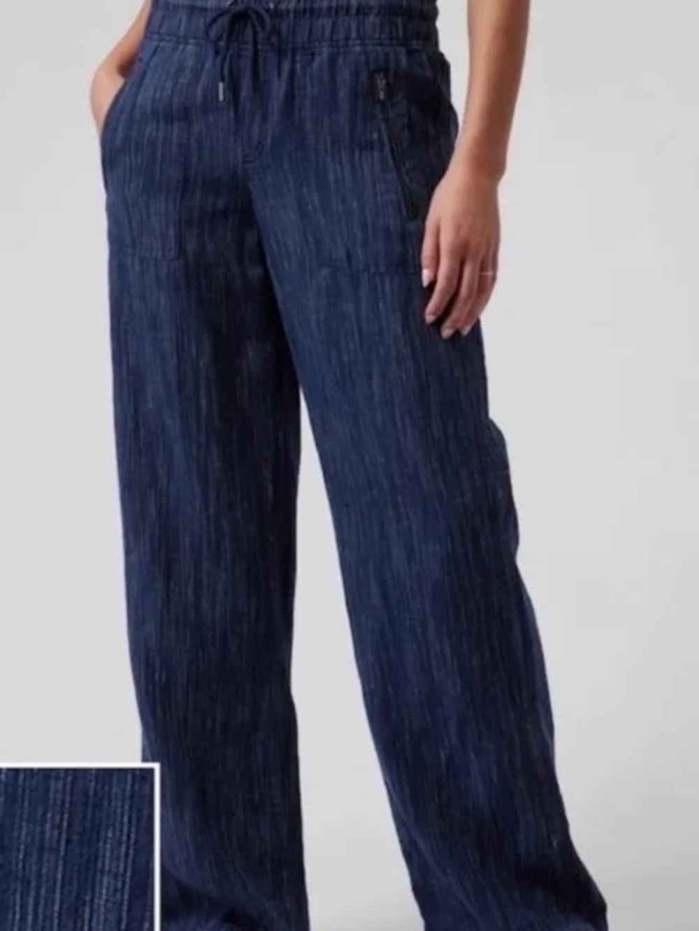 Athleta Cabo Navy Wide-Leg Pants - Size 8T